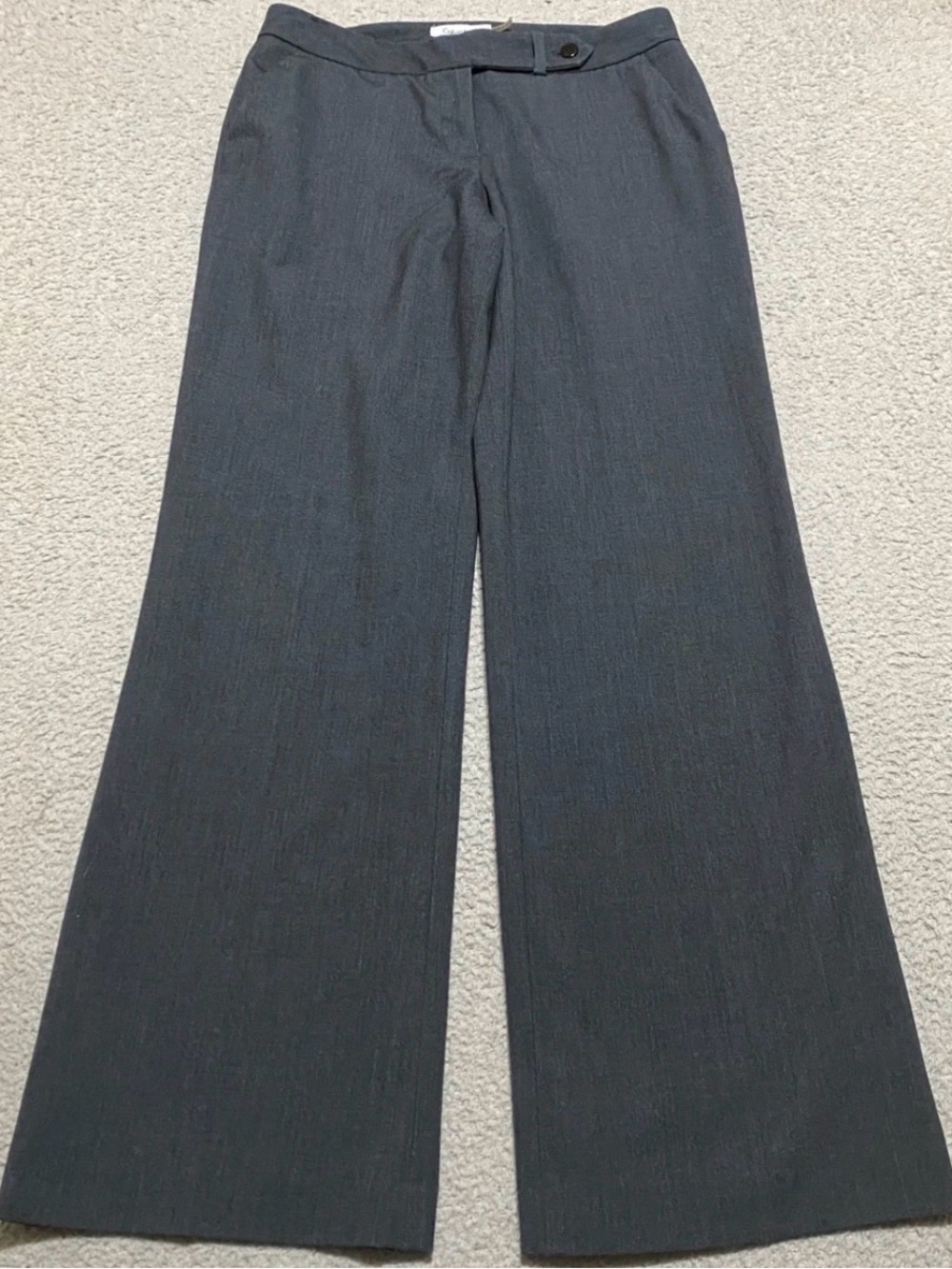 Calvin Klein Women's Wide-Leg Trousers in Charcoal